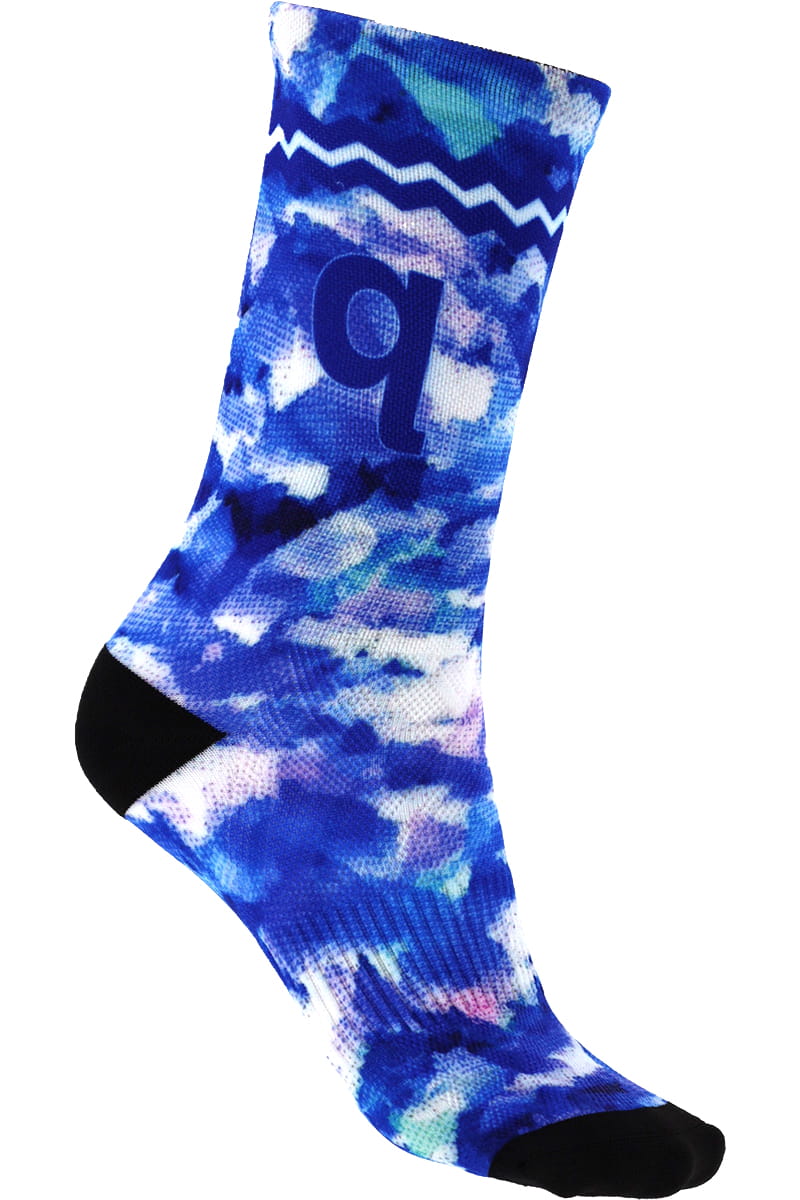 Abstract 04 long cycling socks