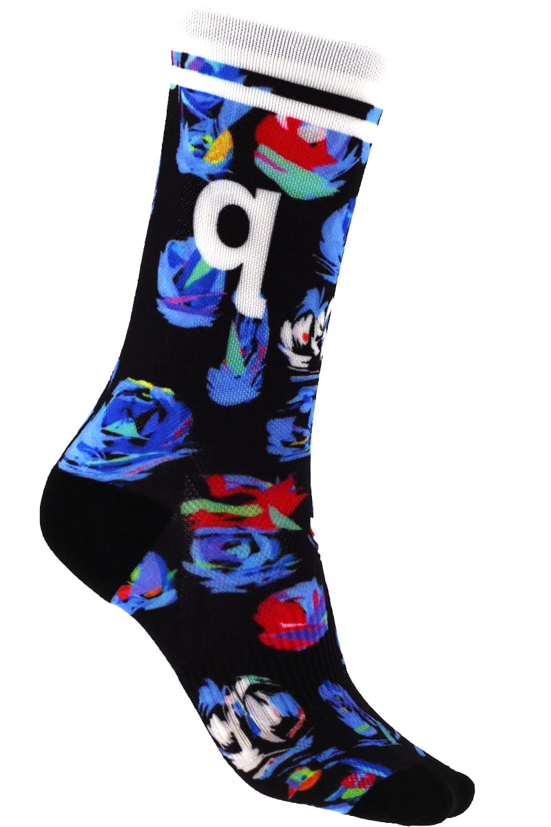 Abstract 26 long cycling socks