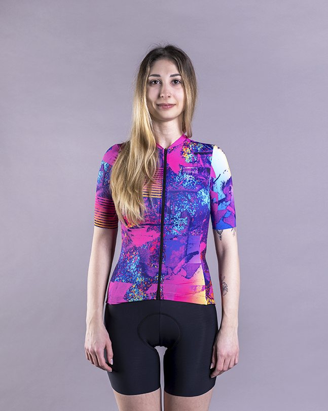 Koszulka Rowerowa Quest Abstract - Damska