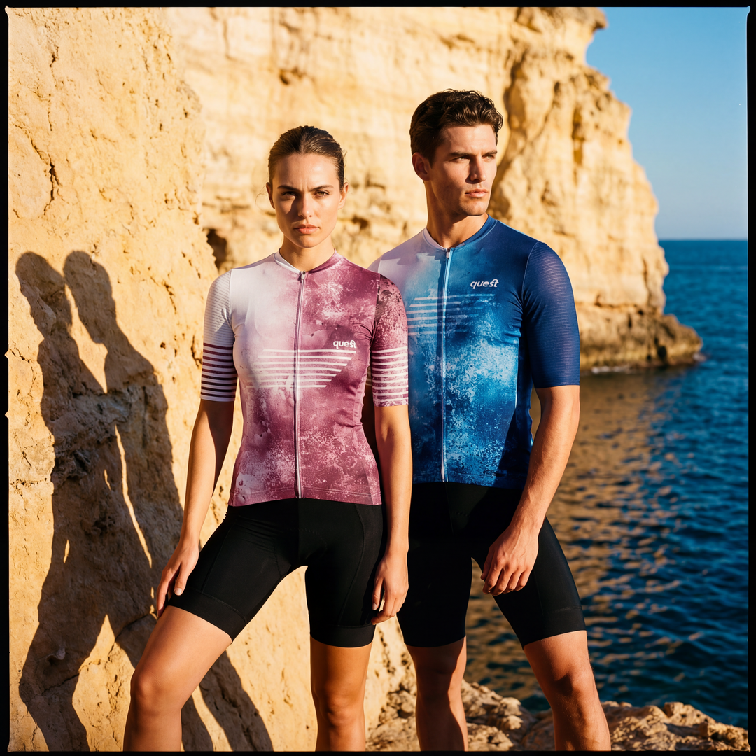 Koszulka Kolarska Damska Quest BREEZ – Burgundy/White