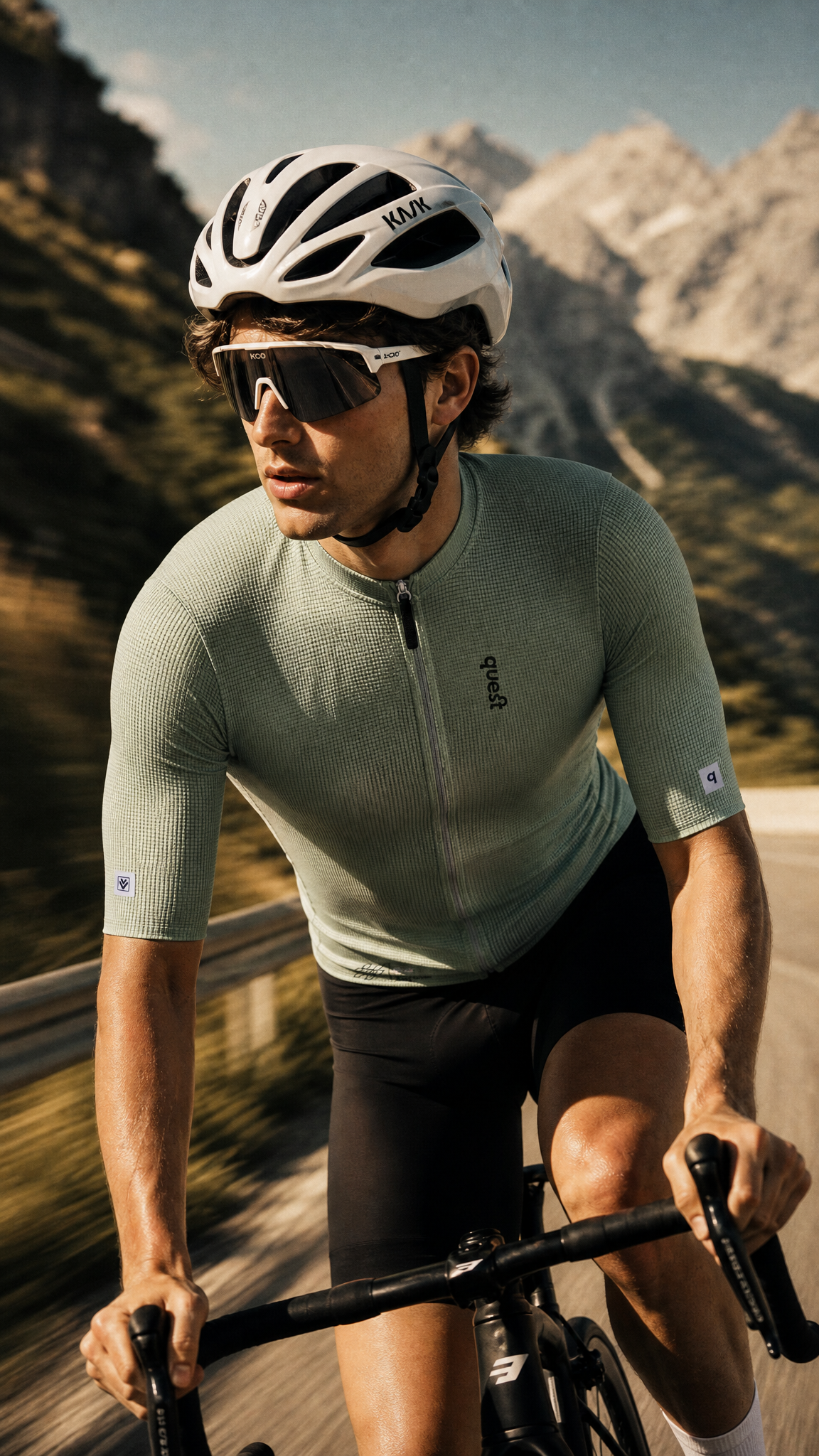 Men's Cycling Jersey Quest BREEZ – Blue/White