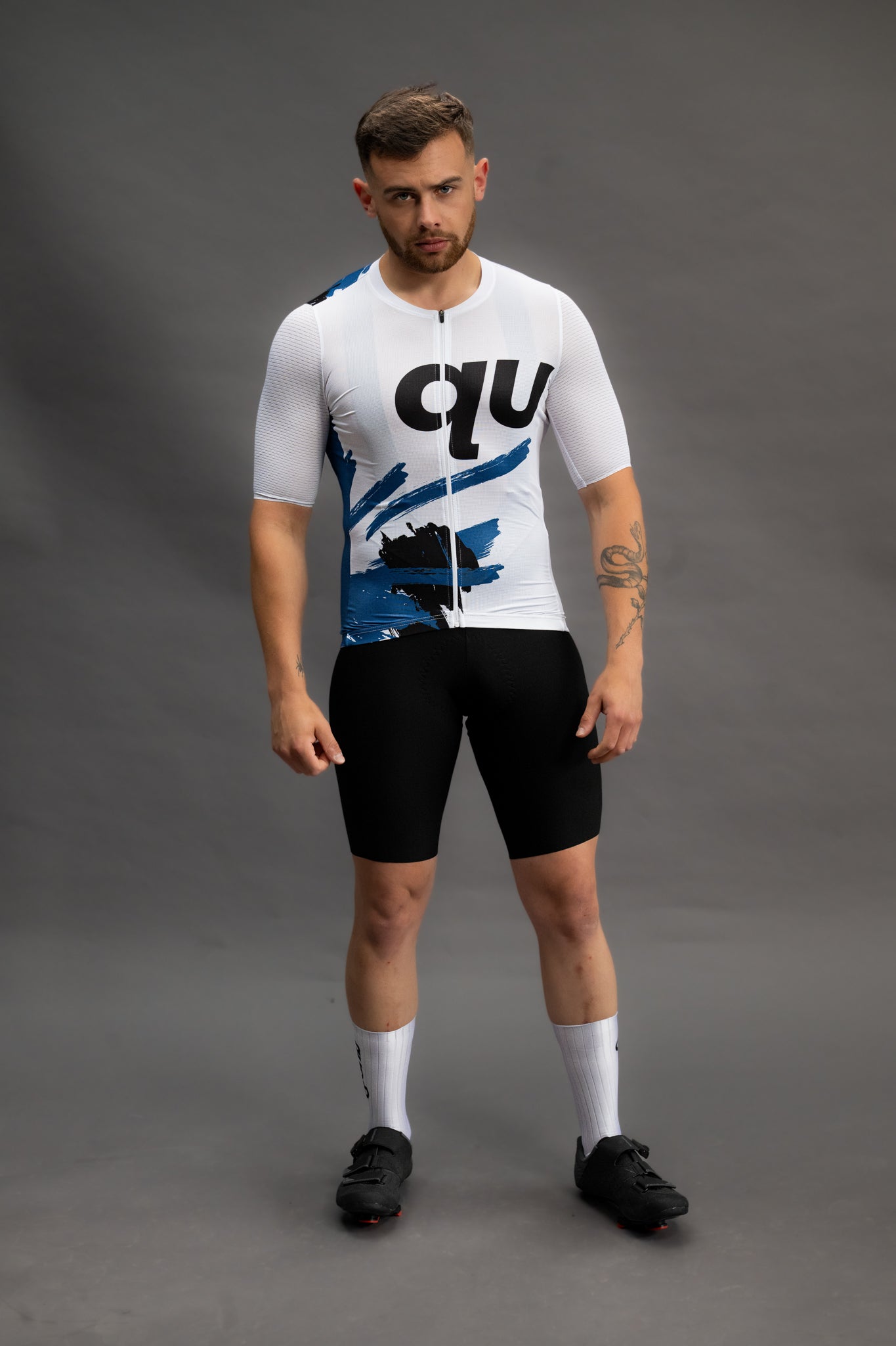 Koszulka Kolarska Męska Quest White – Performance Slim Fit