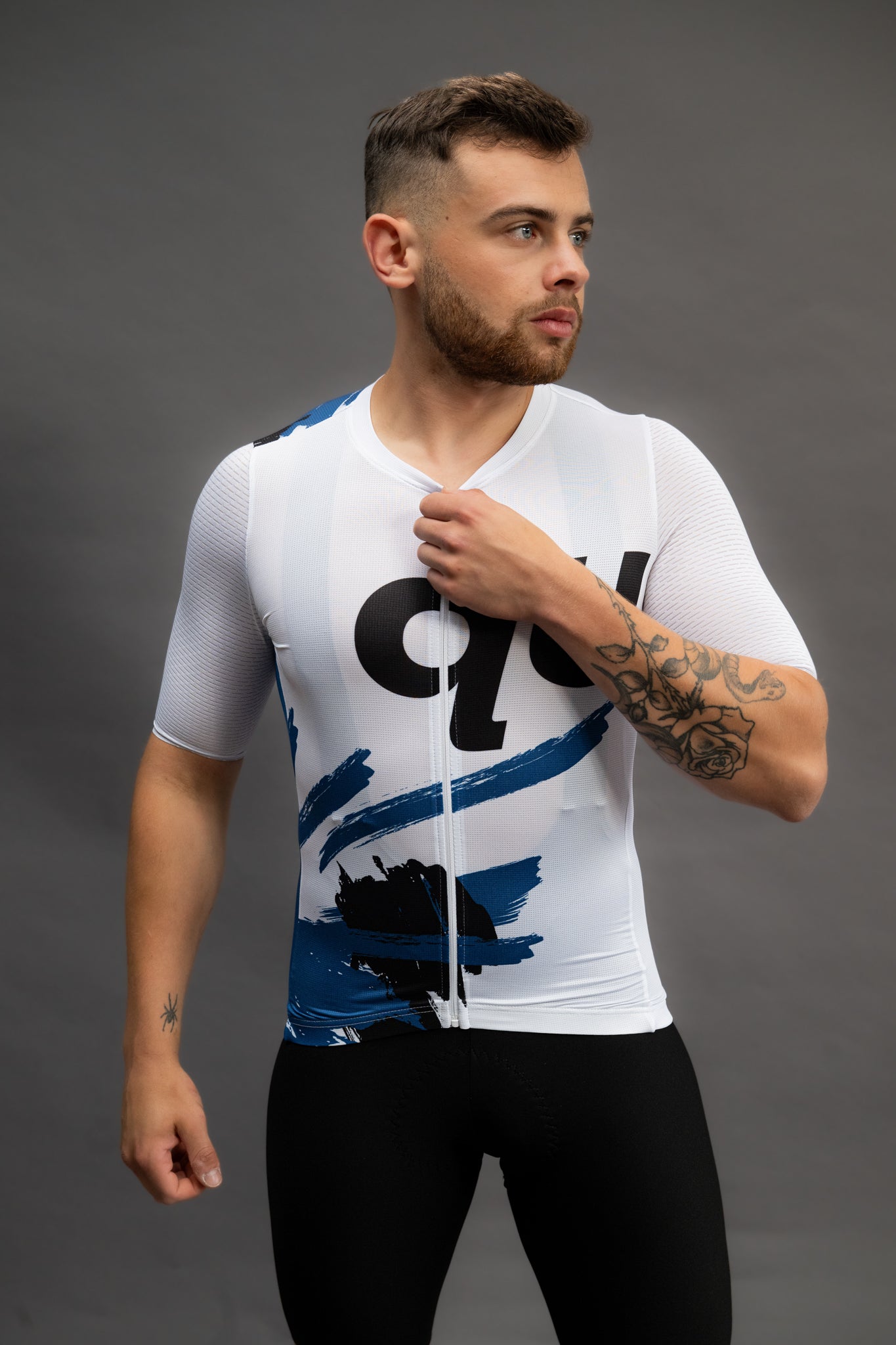 Koszulka Kolarska Męska Quest White – Performance Slim Fit