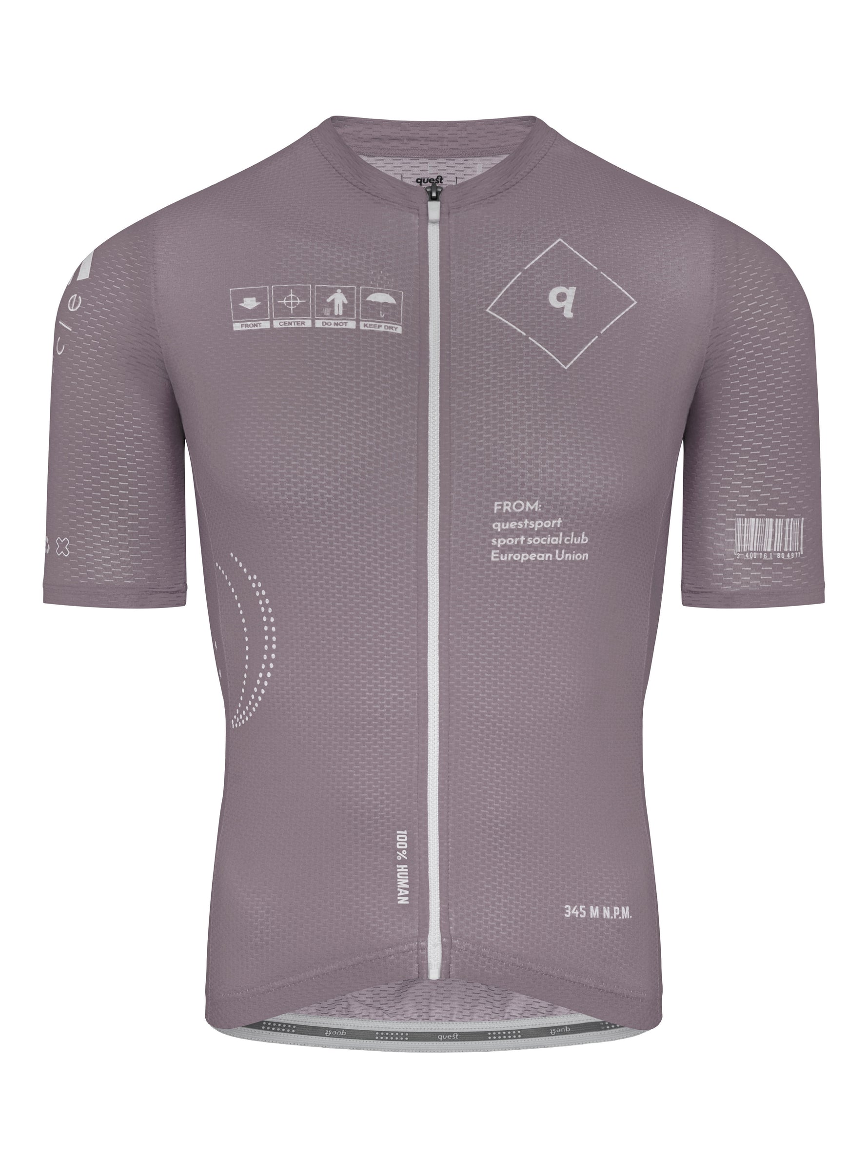 rennrad trikot beige Radtrikot QUEST Details Beige – Leichtes Race-Fit-Trikot