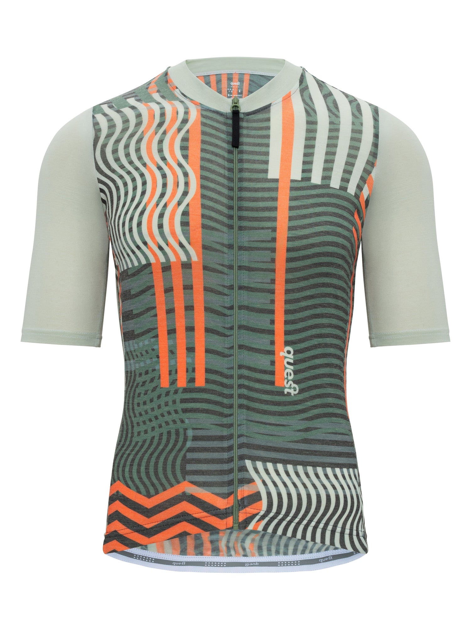 Koszulka Kolarska Męska Quest Geometric Retro Merino | Premium