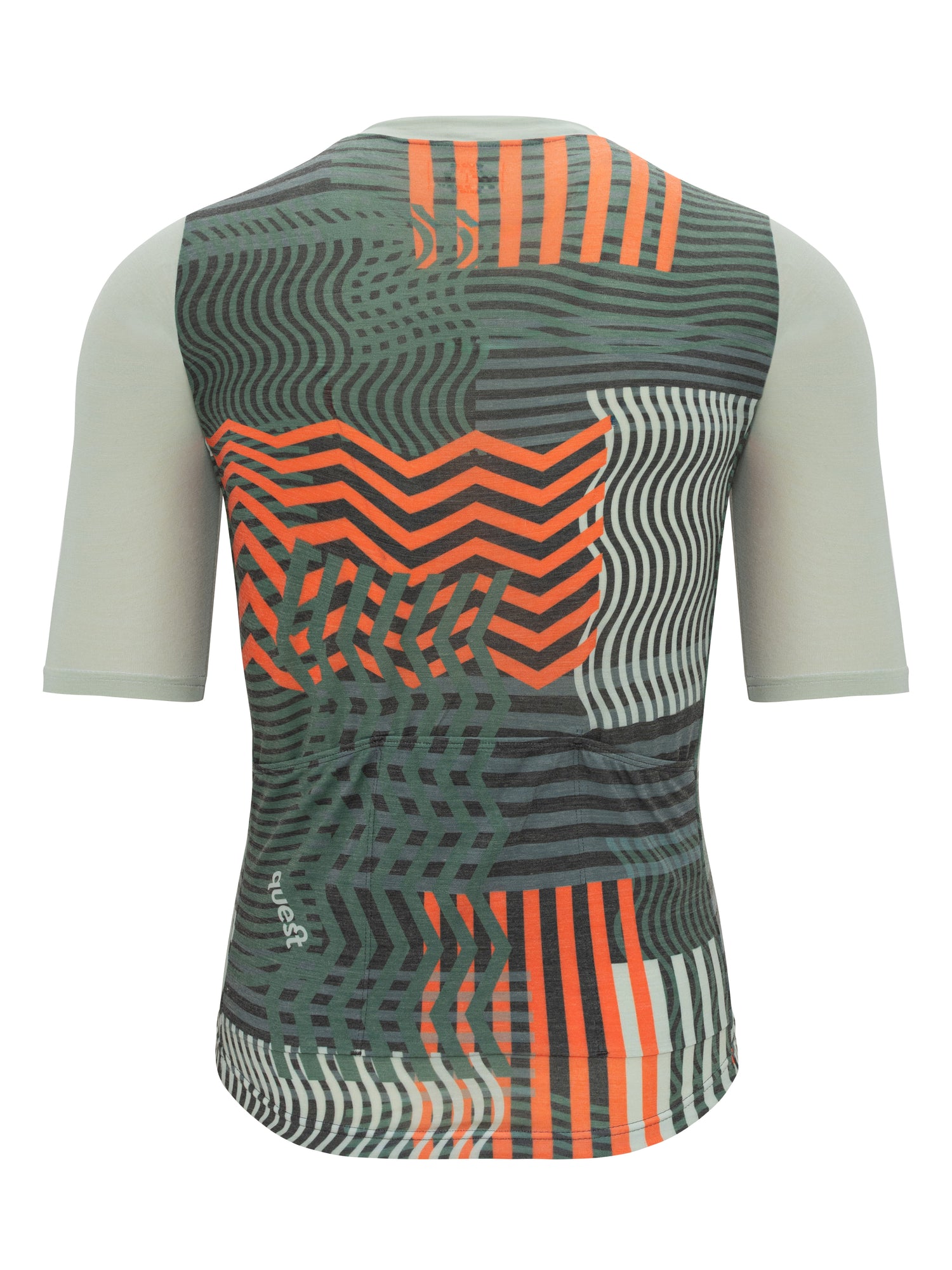 Koszulka Kolarska Męska Quest Geometric Retro Merino | Premium