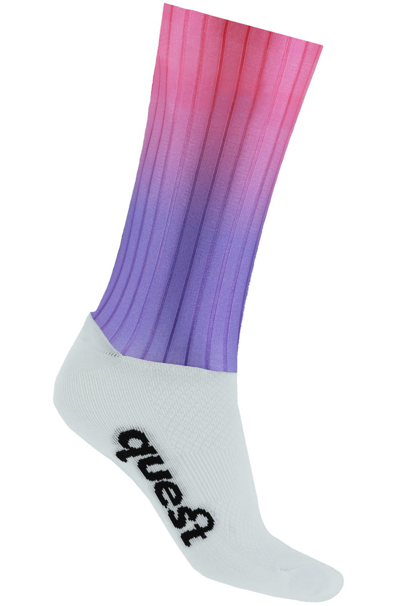 Skarpetki rowerowe Quest Aero Różowe