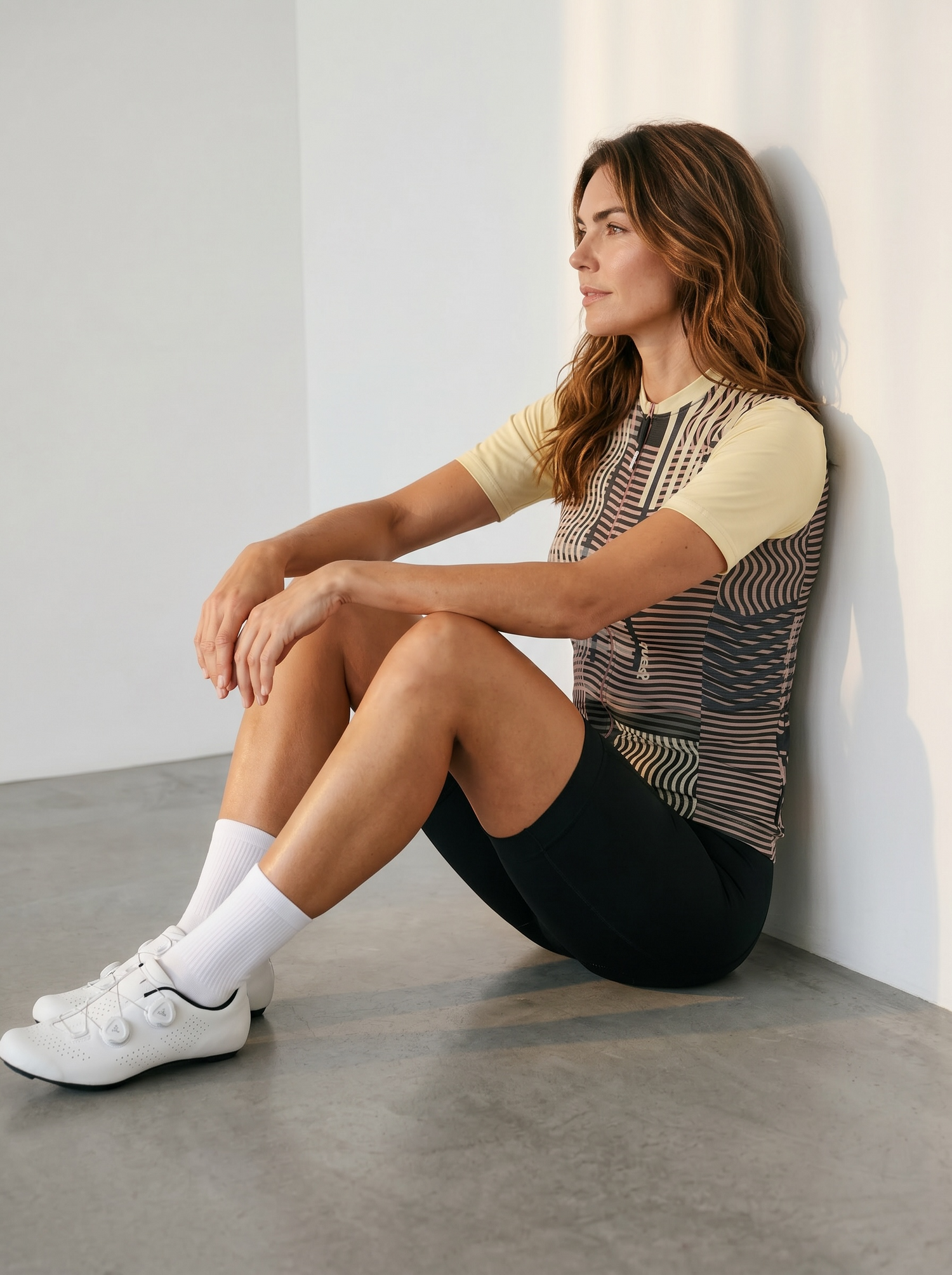 Koszulka Kolarska Damska Quest Geometric Retro Merino | Premium