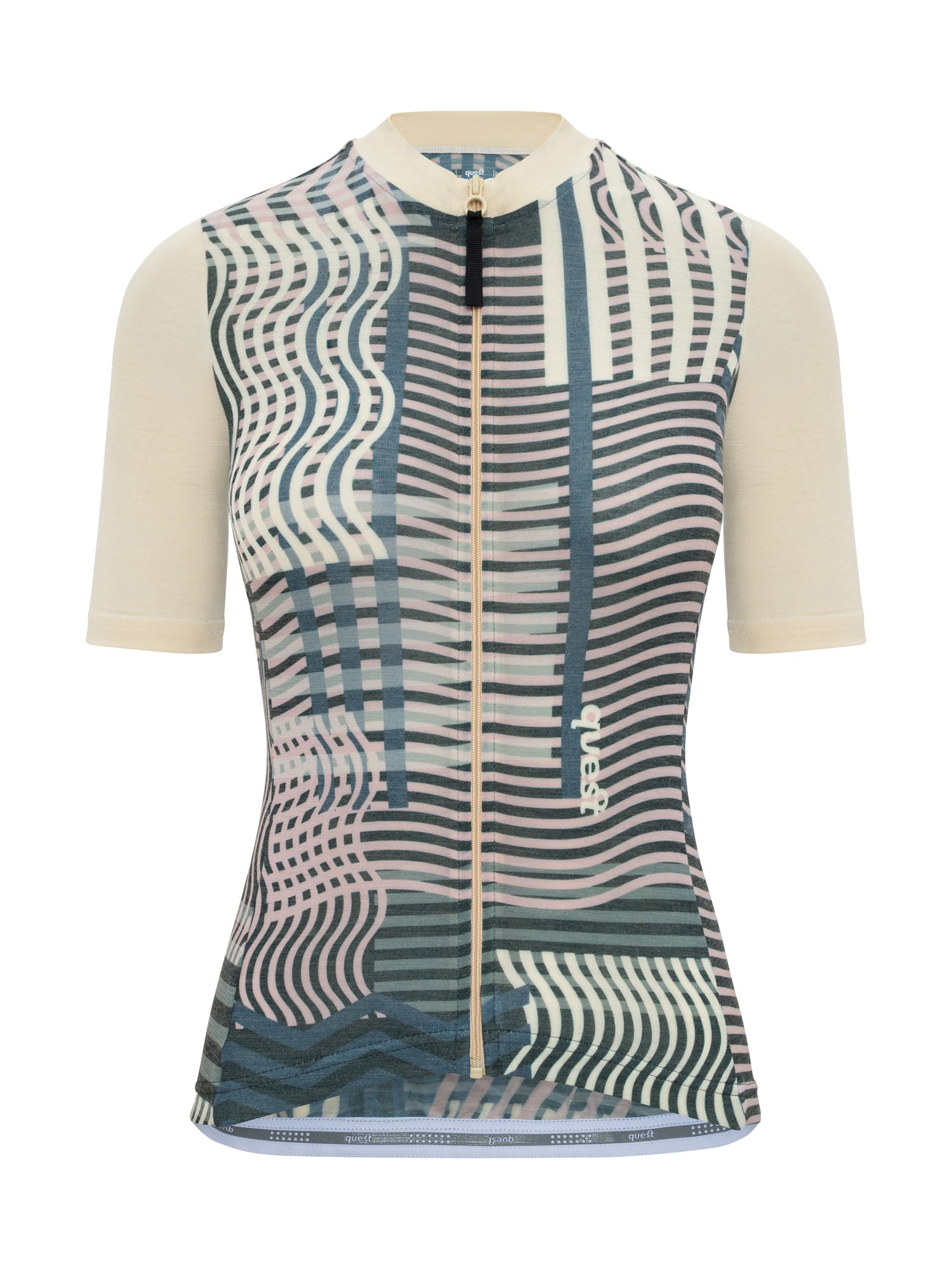 Koszulka Kolarska Damska Quest Geometric Retro Merino | Premium
