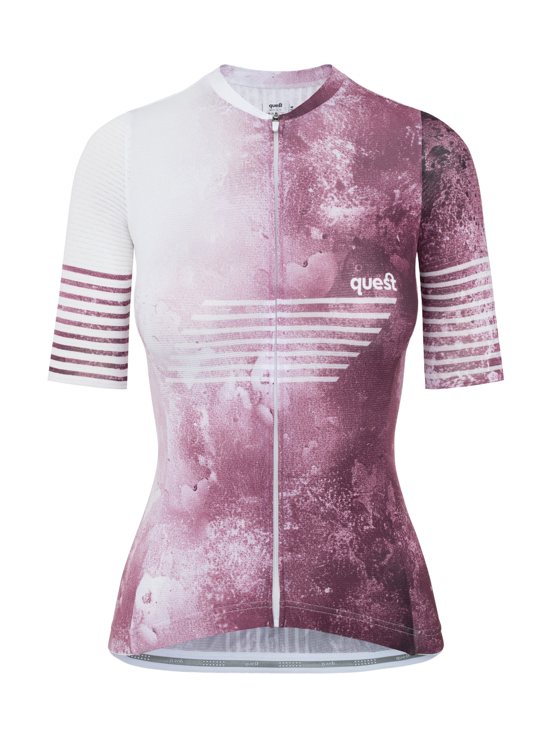 Koszulka Kolarska Damska Quest BREEZ – Burgundy/White