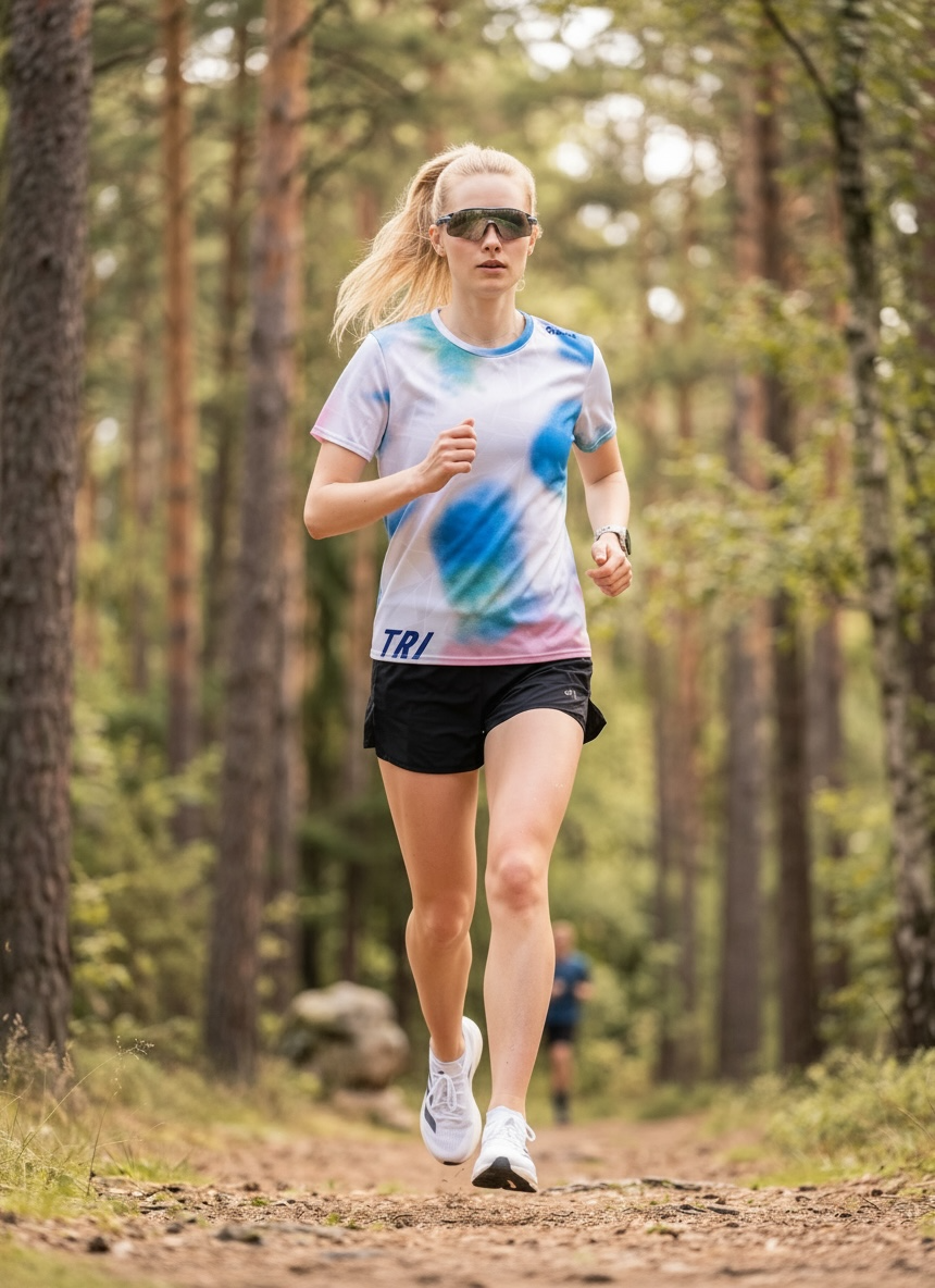 Damen-Laufshirt Quest AQUARELLE TRI